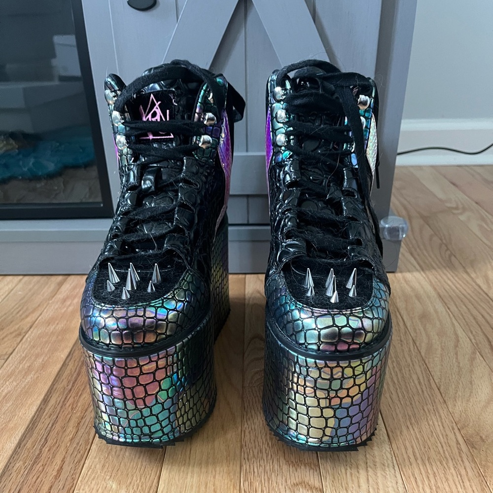 YRU shoes Qozmo spiked platforms GUC size 8